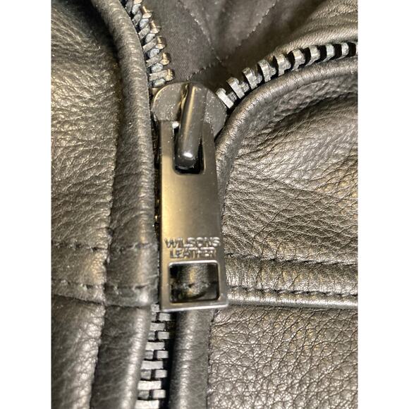 VTG Wilson Leather Mens Coat Jacket XL Thinsulate Quilted Lining Full Zip Heavy - Picture 11 of 13